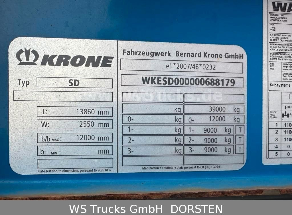 Krone SD 27 Planauflieger Coil Edscha | ABS, EBS, XL - Curtainsider semi-trailer: picture 4 Krone SD 27 Planauflieger Coil Edscha | ABS, EBS, XL - Curtainsider semi-trailer: picture 4