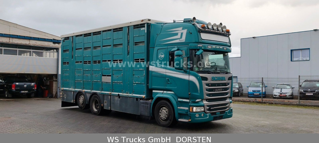 Scania R 490 Topline Menke 4 Stock Hubdach | Retader - Horse truck: picture 2 Scania R 490 Topline Menke 4 Stock Hubdach | Retader - Horse truck: picture 2