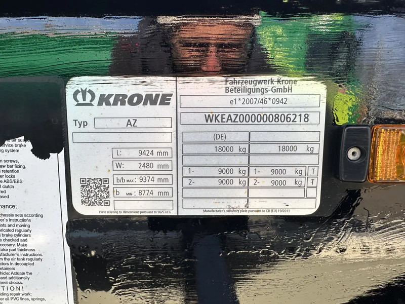 New Container transporter/ Swap body trailer Krone 10 x Jumbo Lafette deutsche Anh. TÜV NEU! 10 x Jumbo Lafette deutsche Anh. TÜV NEU!: picture 12
