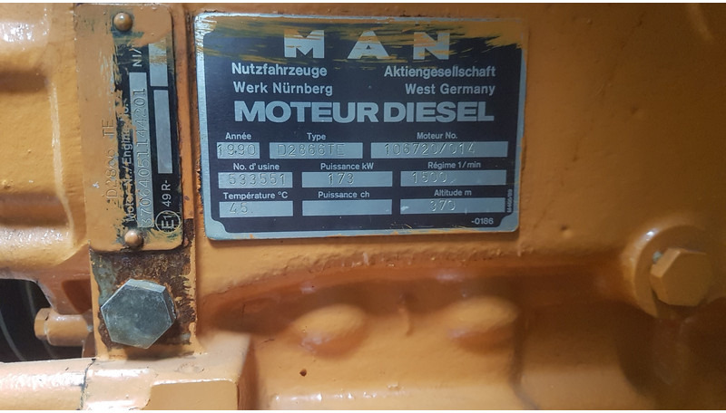 MAN D2866-TE USED - Construction machinery: picture 2 MAN D2866-TE USED - Construction machinery: picture 2