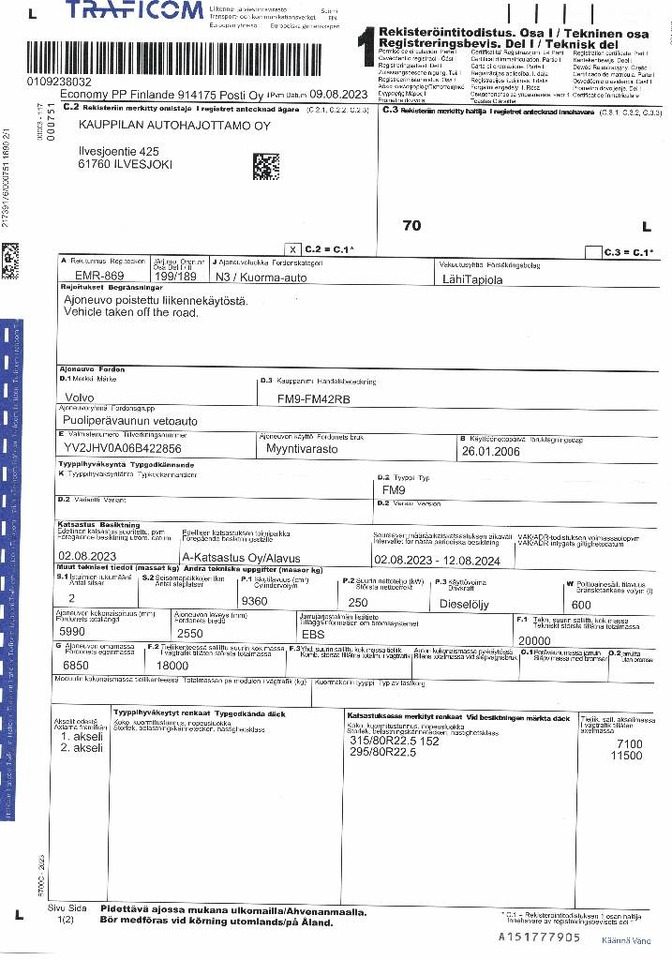 Volvo FM 9  leasing Volvo FM 9: picture 11