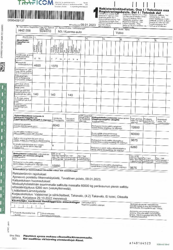 Cab chassis truck Volvo FH13: picture 10
