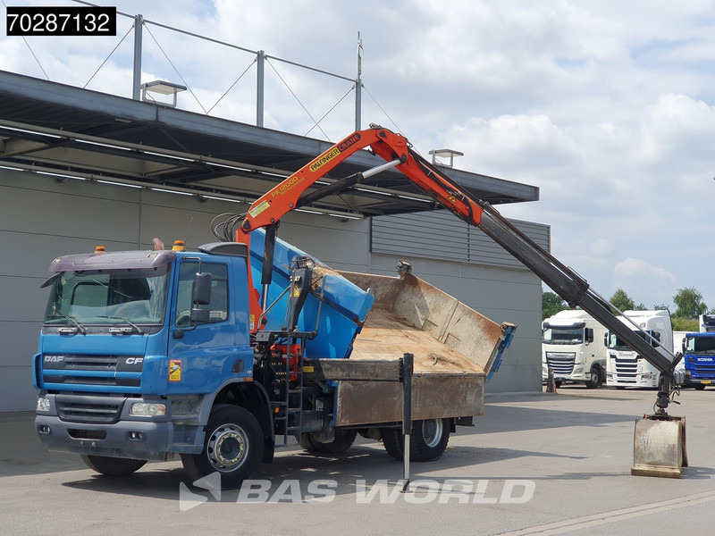 Tipper, Crane truck DAF CF75.310 4X2 Palfinger PK12000 Kran Crane 7m3 tipper Big-Axle Steelsuspension Euro 3: picture 7