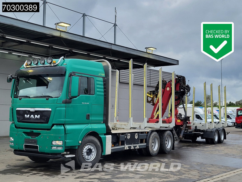 Log truck, Crane truck MAN TGX 26.540 6X4 Combi TAJFUN L150Z.96 woodcrane Holztransport Manual Retarder Euro 5: picture 1