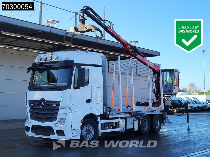 Mercedes-Benz Actros 2663 Actros 6X4 Timber truck FTG V10CX.81 wood crane Big-Axle Automatic Euro 6 - Log truck, Crane truck: picture 1 Mercedes-Benz Actros 2663 Actros 6X4 Timber truck FTG V10CX.81 wood crane Big-Axle Automatic Euro 6 - Log truck, Crane truck: picture 1