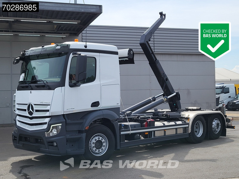 Mercedes-Benz Actros 2745 6X2 NEW! Meiller RS21-70 Abrollkipper Lift-Lenkasche Retarder PPC Navi Automatic - Hook lift truck: picture 1 Mercedes-Benz Actros 2745 6X2 NEW! Meiller RS21-70 Abrollkipper Lift-Lenkasche Retarder PPC Navi Automatic - Hook lift truck: picture 1