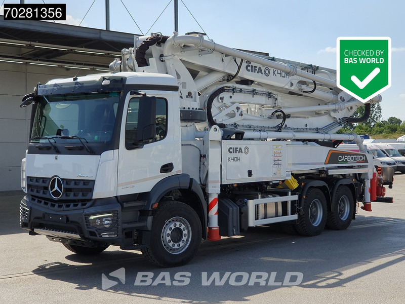 Mercedes-Benz Arocs 3343 6X4 CIFA K40H Carbotech Pump 5 arm Big-Axle Navi Euro 6 - Concrete pump truck: picture 1 Mercedes-Benz Arocs 3343 6X4 CIFA K40H Carbotech Pump 5 arm Big-Axle Navi Euro 6 - Concrete pump truck: picture 1