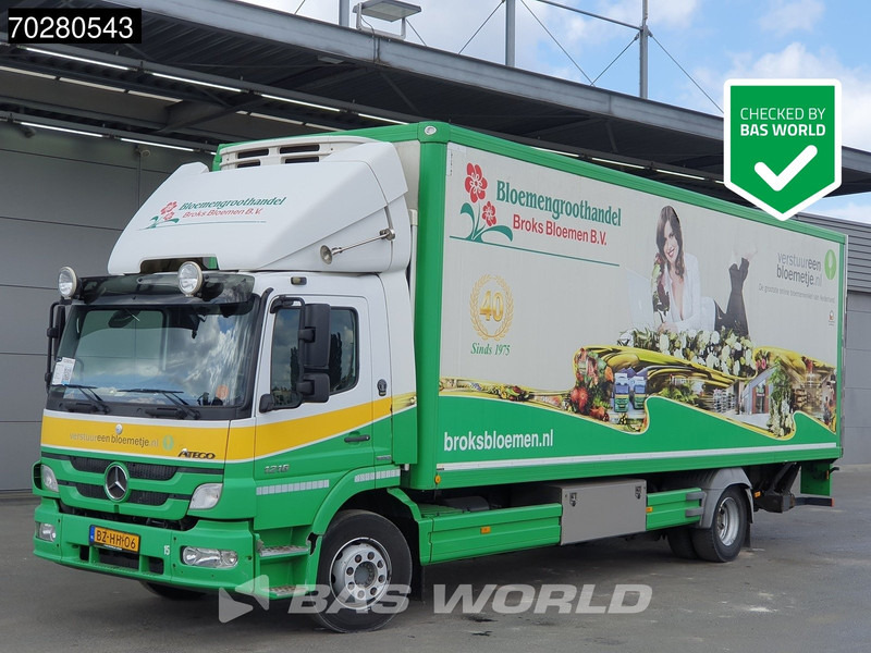 Mercedes-Benz Atego 1218 Atego 4X2 12t NL-Truck Mitsubishi TDJ430D cooler 1500kg Ladebordwand Euro 5 - Refrigerator truck: picture 1 Mercedes-Benz Atego 1218 Atego 4X2 12t NL-Truck Mitsubishi TDJ430D cooler 1500kg Ladebordwand Euro 5 - Refrigerator truck: picture 1