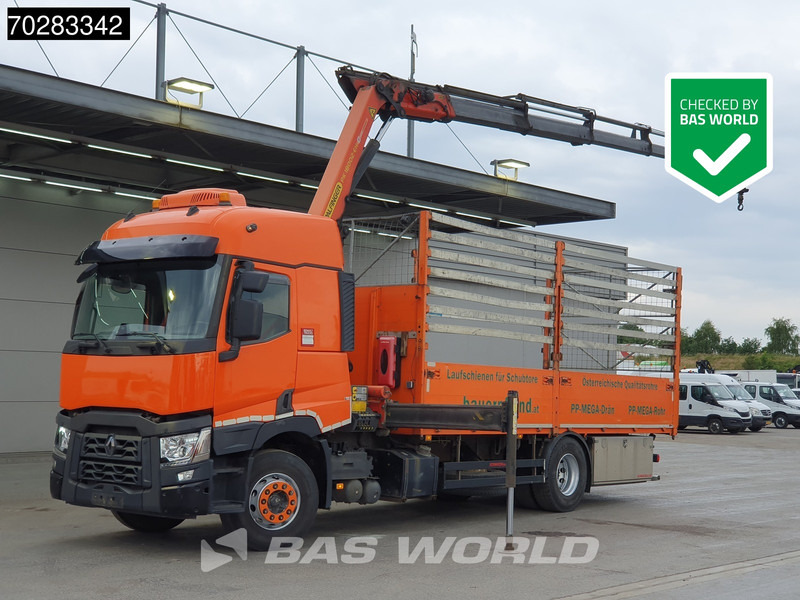 Renault C 380 4X2 Palfinger PK18002-EH D Kran Crane Retarder Standklima Euro 6 - Dropside/ Flatbed truck, Crane truck: picture 1 Renault C 380 4X2 Palfinger PK18002-EH D Kran Crane Retarder Standklima Euro 6 - Dropside/ Flatbed truck, Crane truck: picture 1