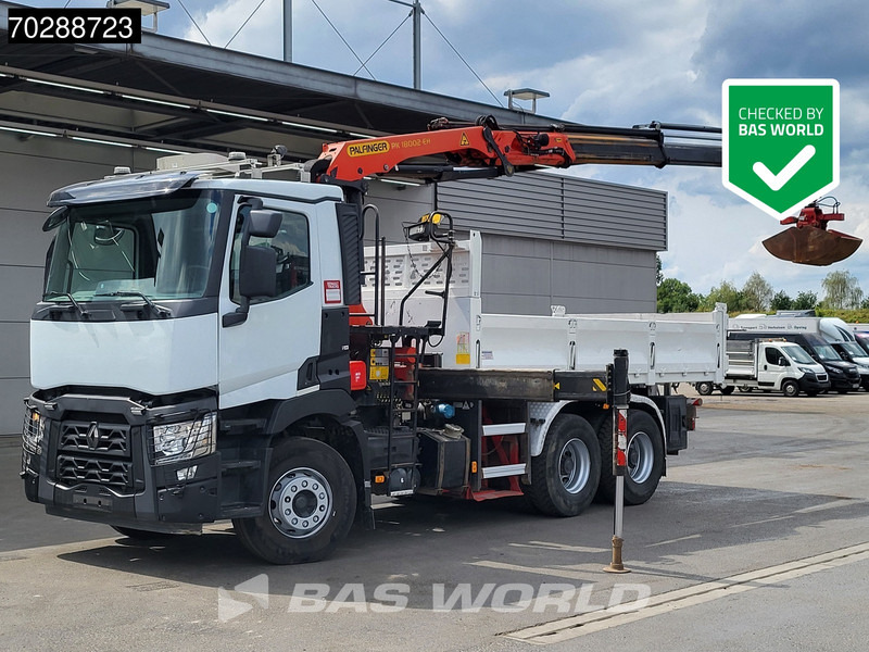 Renault C 380 6X4 Palfinger PK18002-EH-B Crane Kran 8m3 Tipper Big-Axle Euro 6 - Tipper, Crane truck: picture 1 Renault C 380 6X4 Palfinger PK18002-EH-B Crane Kran 8m3 Tipper Big-Axle Euro 6 - Tipper, Crane truck: picture 1