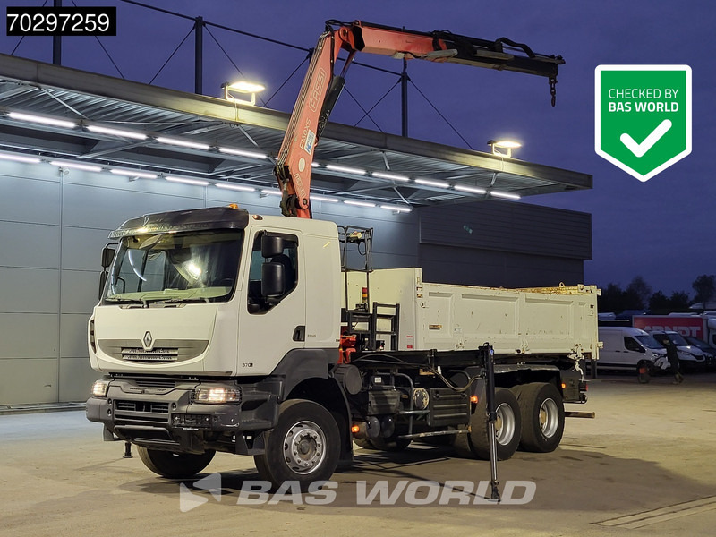 Renault Kerax 370 Kerax 6X4 Fassi F150AXS.22 Crane 10m3 2-side tipper Big-Axle Steelsuspension Manual - Tipper, Crane truck: picture 1 Renault Kerax 370 Kerax 6X4 Fassi F150AXS.22 Crane 10m3 2-side tipper Big-Axle Steelsuspension Manual - Tipper, Crane truck: picture 1