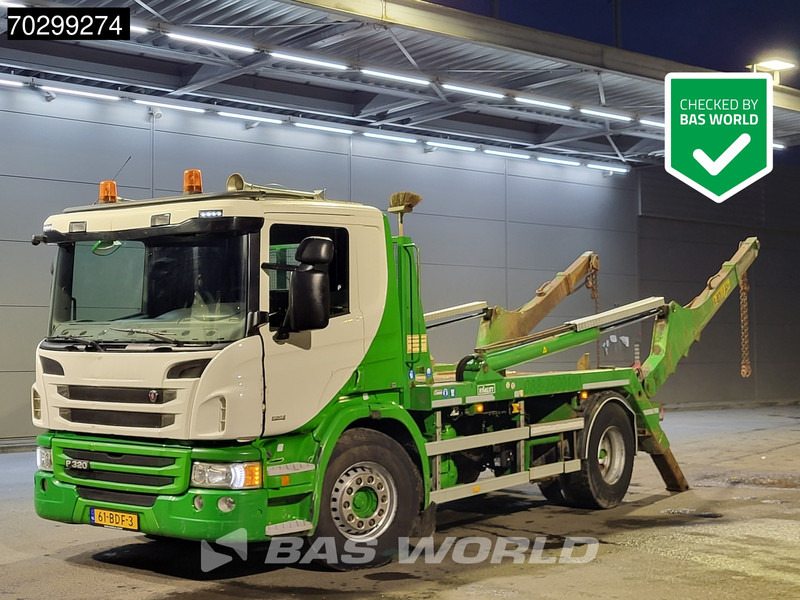 Scania P320 4X2 HYVA NG2014TA Skiploader Automatic Euro 6 - Skip loader truck: picture 1 Scania P320 4X2 HYVA NG2014TA Skiploader Automatic Euro 6 - Skip loader truck: picture 1