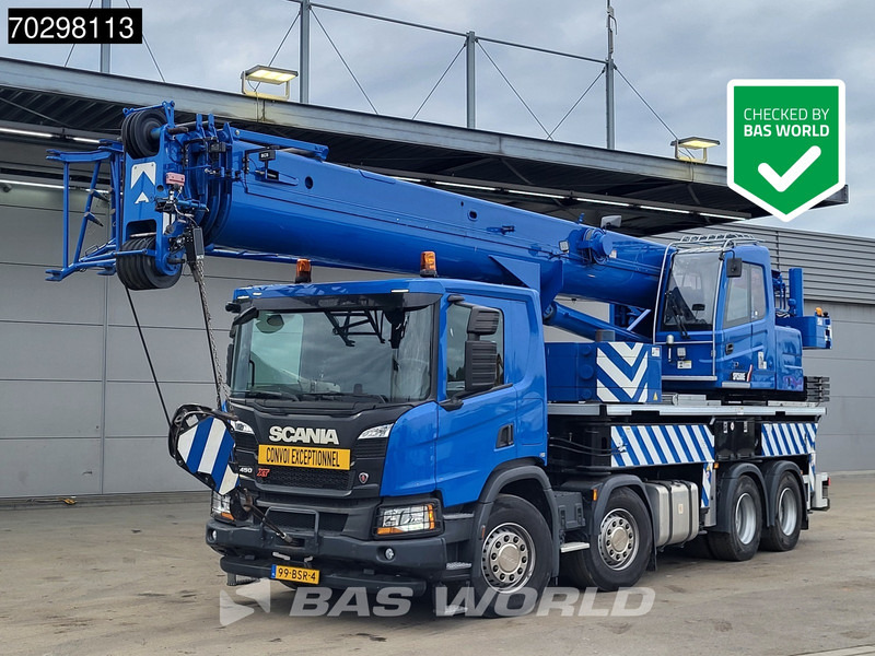 Scania P450 P 8X4 Palfinger/SANY SPC500E Telescopic Crane Retarder Navi Automatic Euro 6 - Dropside/ Flatbed truck, Crane truck: picture 1 Scania P450 P 8X4 Palfinger/SANY SPC500E Telescopic Crane Retarder Navi Automatic Euro 6 - Dropside/ Flatbed truck, Crane truck: picture 1