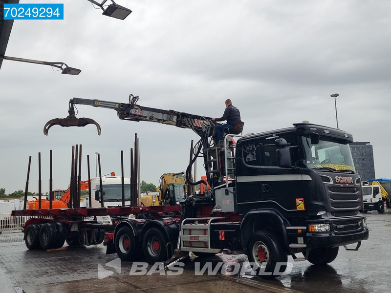 Scania R580 6X4 Holz Kran Diebolt D28 Full-Steell Extentable Trailer - Log truck, Crane truck: picture 2 Scania R580 6X4 Holz Kran Diebolt D28 Full-Steell Extentable Trailer - Log truck, Crane truck: picture 2