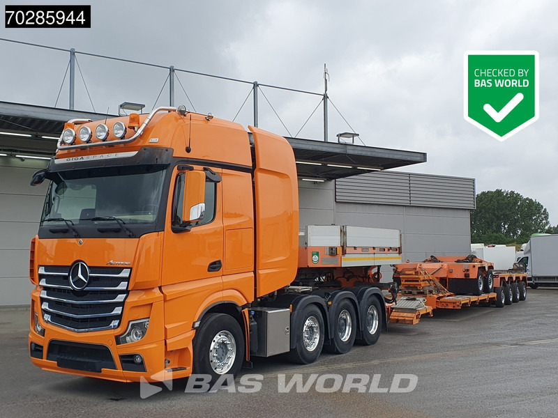Mercedes-Benz Actros 8X4 180T GigaSpace Retarder Hydrauliek BigAxle Alcoa´s // Lowbed Trailer / 6 Axles / Hydraulic Pendle Axles / Extendable - Tractor unit: picture 1 Mercedes-Benz Actros 8X4 180T GigaSpace Retarder Hydrauliek BigAxle Alcoa´s // Lowbed Trailer / 6 Axles / Hydraulic Pendle Axles / Extendable - Tractor unit: picture 1