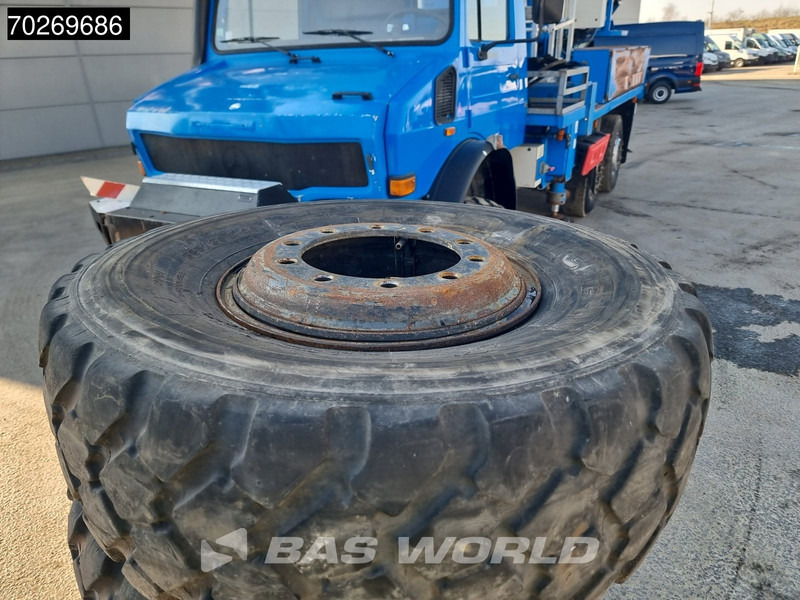 Crane truck Unimog U2450L 6X6 Unimog Engin EGI TP 226 hubarbeitsbühne Manual Euro 2: picture 9