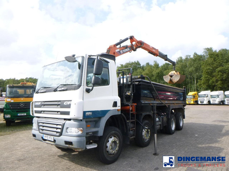 DAF CF 85.360 8X4 RHD tipper + Terex 118.2 VGL-A15 - Crane truck: picture 1 DAF CF 85.360 8X4 RHD tipper + Terex 118.2 VGL-A15 - Crane truck: picture 1