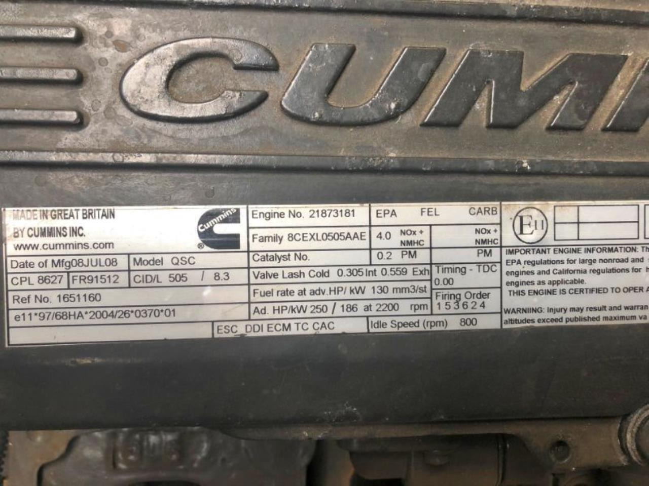 Cummins QSB 8.3 250 - Engine: picture 3 Cummins QSB 8.3 250 - Engine: picture 3