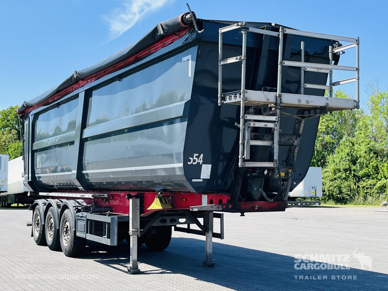 SCHMITZ Auflieger Kipper Stahlrundmulde 53m³ - Tipper semi-trailer: picture 1 SCHMITZ Auflieger Kipper Stahlrundmulde 53m³ - Tipper semi-trailer: picture 1