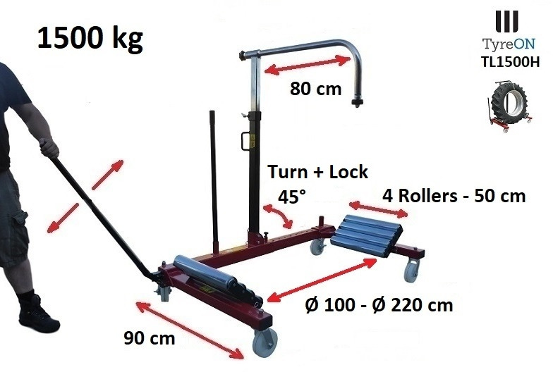 TL1500H Heavy duty tractor wheel dolly 1500 kg - Workshop equipment: picture 2 TL1500H Heavy duty tractor wheel dolly 1500 kg - Workshop equipment: picture 2