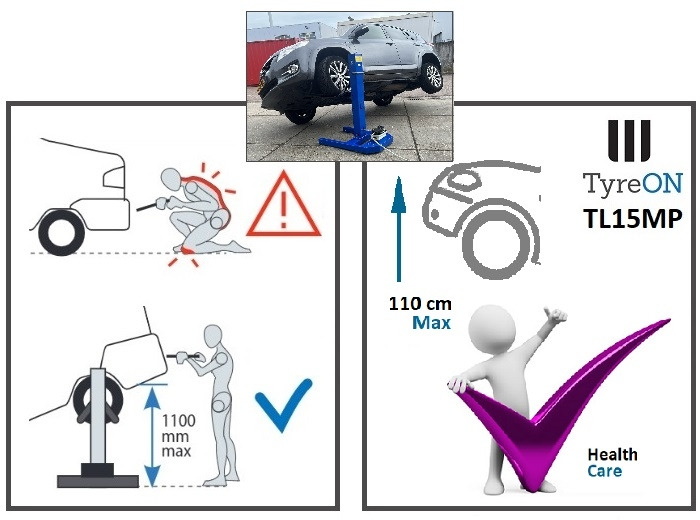 TL15MP mobile single post autolift - easyjacklift 3000 kg - air hydraulic - Lift vehicles up to 3000 kg from the side - Workshop equipment: picture 2 TL15MP mobile single post autolift - easyjacklift 3000 kg - air hydraulic - Lift vehicles up to 3000 kg from the side - Workshop equipment: picture 2