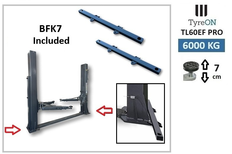 TL60EF PRO 2 post lift 6 Tonnes - Fully automatic with base reinforcement kit - Workshop equipment: picture 2 TL60EF PRO 2 post lift 6 Tonnes - Fully automatic with base reinforcement kit - Workshop equipment: picture 2