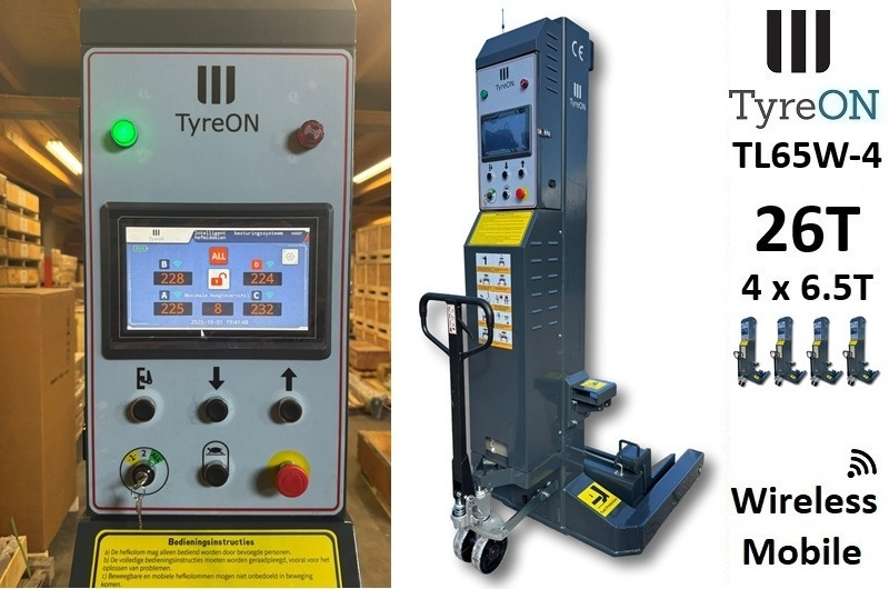 TL65W-4 26T wireless - 4 x 6.5 T - Battery 24V DC / 3 kW per column - Large colour touch display - Workshop equipment: picture 3 TL65W-4 26T wireless - 4 x 6.5 T - Battery 24V DC / 3 kW per column - Large colour touch display - Workshop equipment: picture 3