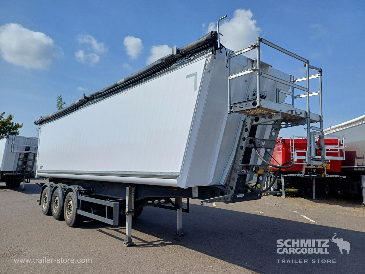 SCHMITZ Auflieger Kipper Alukastenmulde 52m³ - Tipper semi-trailer: picture 1 SCHMITZ Auflieger Kipper Alukastenmulde 52m³ - Tipper semi-trailer: picture 1