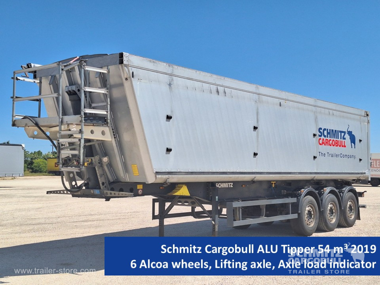 SCHMITZ Tipper Alu-square sided body 54m³ - Tipper semi-trailer: picture 1 SCHMITZ Tipper Alu-square sided body 54m³ - Tipper semi-trailer: picture 1