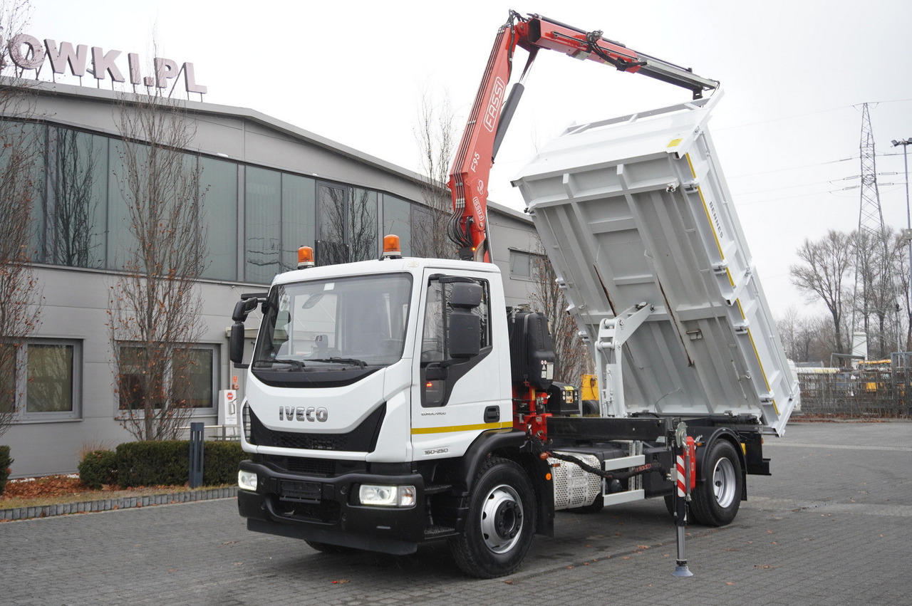 IVECO Eurocargo 160-250 E6/ Fassi crane / 3-sided tipper / mileage 47 thousand. km! - Crane truck: picture 1 IVECO Eurocargo 160-250 E6/ Fassi crane / 3-sided tipper / mileage 47 thousand. km! - Crane truck: picture 1