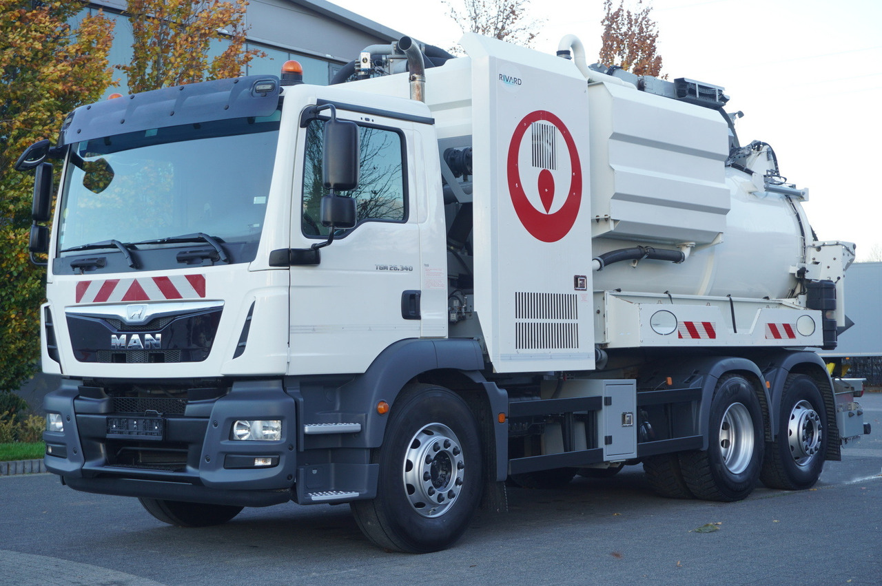 MAN TGM 26.340 E6 / RIVARD sewage cleaner 11.8 m3 / 170 tho. km / steered axle - Vacuum truck: picture 2 MAN TGM 26.340 E6 / RIVARD sewage cleaner 11.8 m3 / 170 tho. km / steered axle - Vacuum truck: picture 2