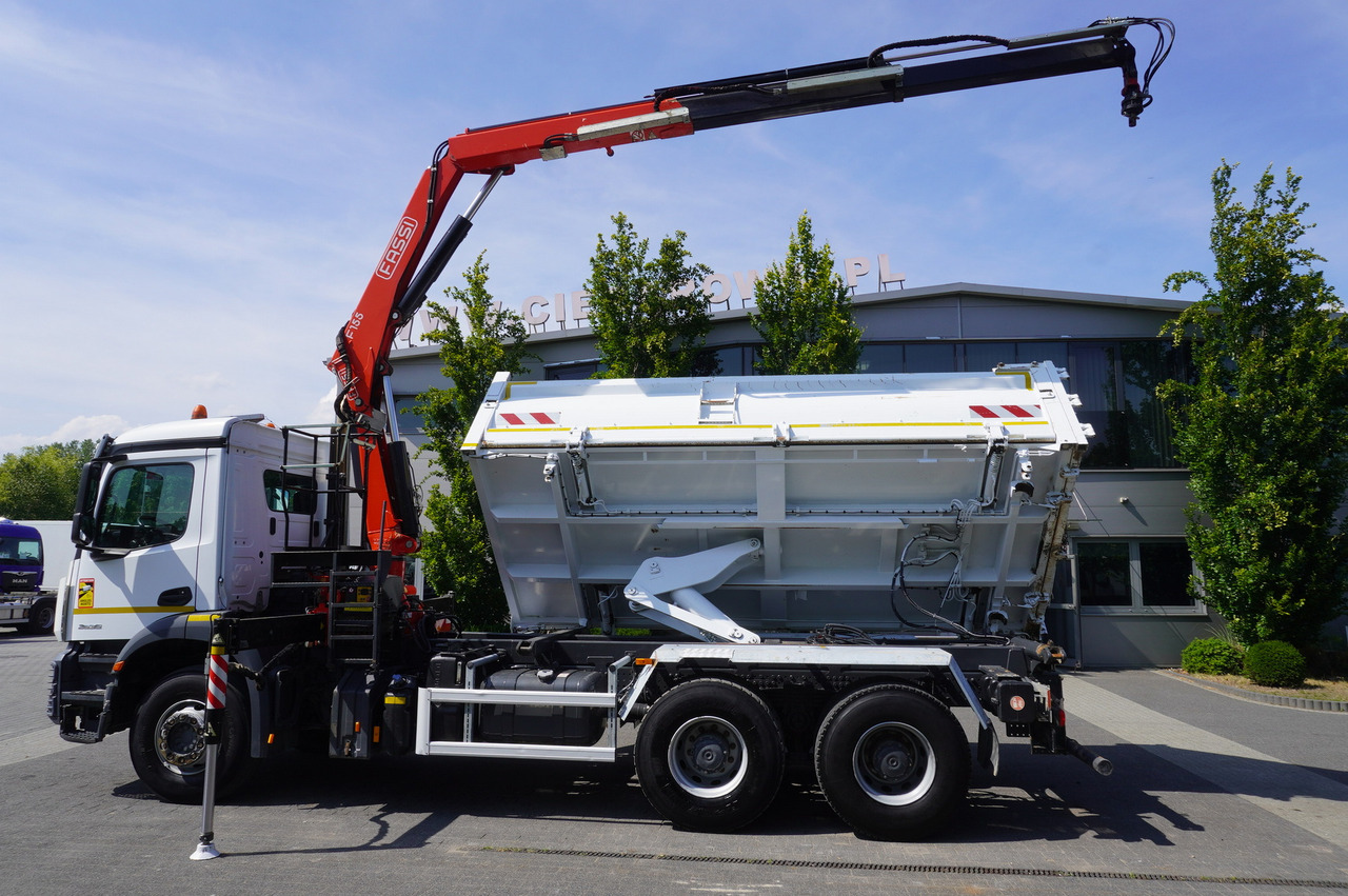 Crane truck MERCEDES-BENZ AROCS 2636 / Fassi F155A.0.22 crane 6t / 120 tho. km / 3-sided dump truck / 2 x Bordmatic: picture 15