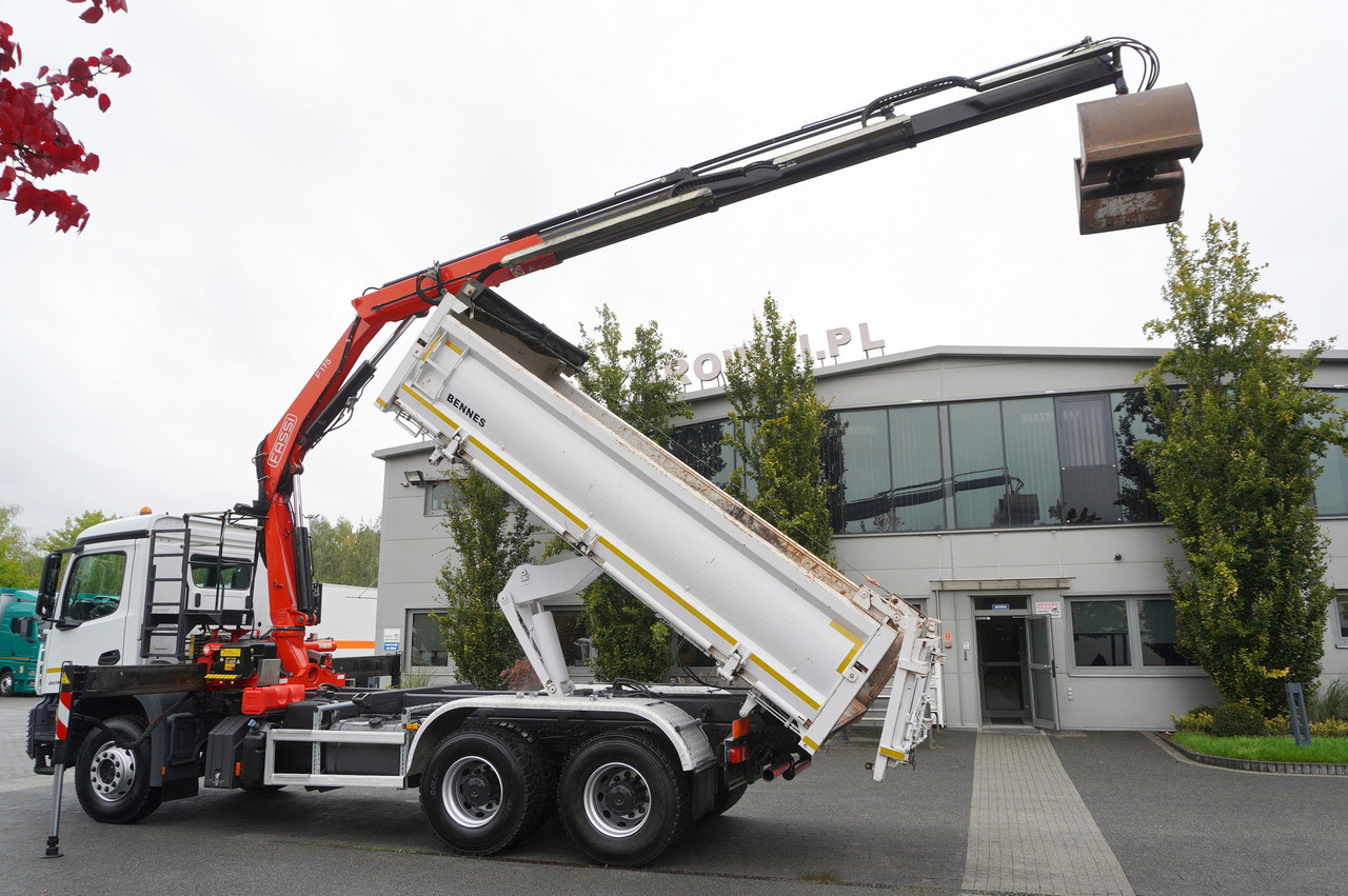 MERCEDES-BENZ Arocs 2636 6x4 / Fassi F175 / 7.7 t / 10 m / 2-side tipper / Bortmatic - Tipper, Crane truck: picture 4 MERCEDES-BENZ Arocs 2636 6x4 / Fassi F175 / 7.7 t / 10 m / 2-side tipper / Bortmatic - Tipper, Crane truck: picture 4