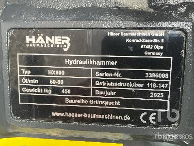 HAENER HX800 (Unused) - Hydraulic hammer: picture 5 HAENER HX800 (Unused) - Hydraulic hammer: picture 5