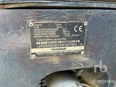 YANMAR SV16 - Mini excavator: picture 5 YANMAR SV16 - Mini excavator: picture 5