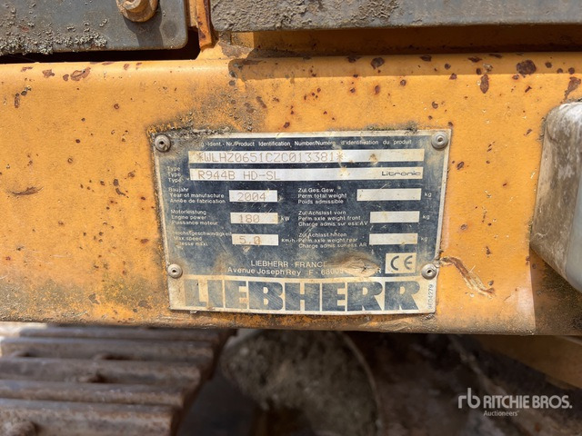 2004 Liebherr R944B HDSL Litronic Pelle Sur Chenilles Tracked Excavator - Crawler excavator: picture 4 2004 Liebherr R944B HDSL Litronic Pelle Sur Chenilles Tracked Excavator - Crawler excavator: picture 4