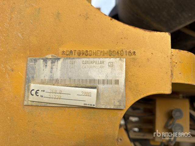2008 Cat 980H Chargeuse Sur Pneus Wheel Loader - Wheel loader: picture 3 2008 Cat 980H Chargeuse Sur Pneus Wheel Loader - Wheel loader: picture 3