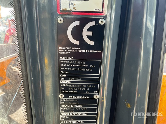 2006 Bell B25D Articulated Dump Truck - Articulated dumper: picture 1 2006 Bell B25D Articulated Dump Truck - Articulated dumper: picture 1