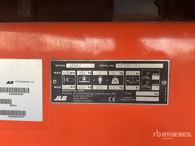 2016 JLG 450AJ 4WD Diesel Articulating Boom Lift - Articulated boom: picture 2 2016 JLG 450AJ 4WD Diesel Articulating Boom Lift - Articulated boom: picture 2