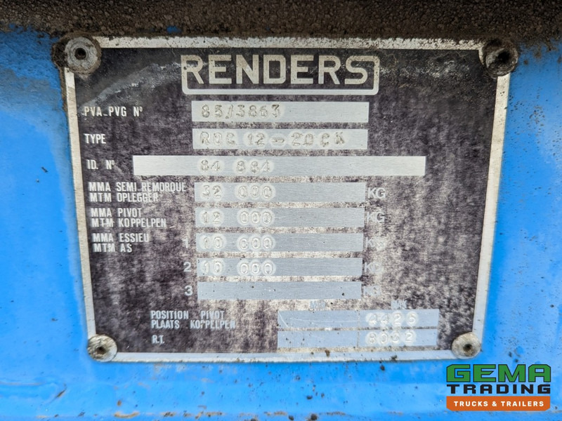 Container transporter/ Swap body semi-trailer Renders ROC 12-20CK 2-Assen BPW 20FT Kiepchassis - Hatz Dieselmotor - Trommelremmen - Luchtvering  (O2086): picture 20