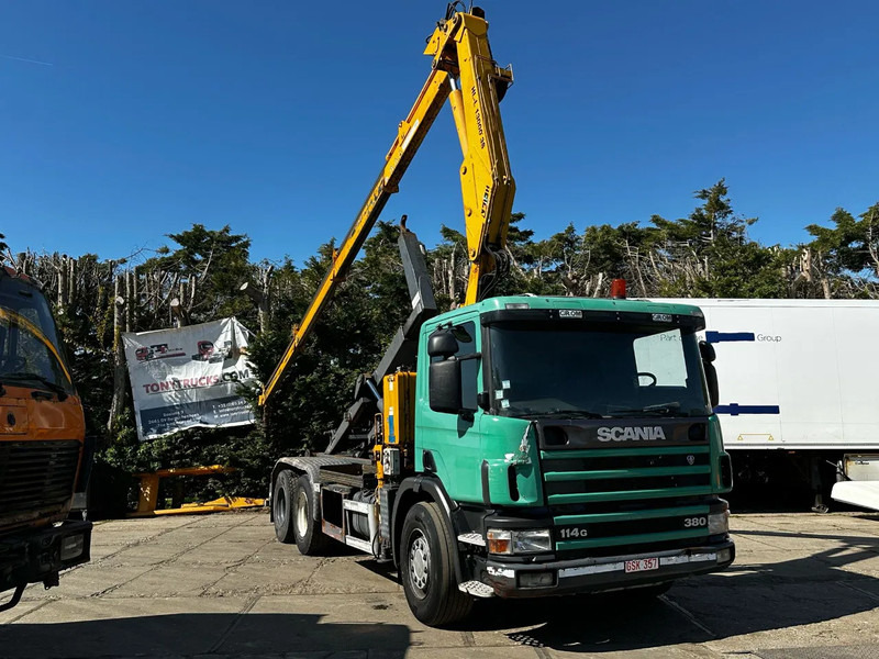 Scania P114-380 6X2 Ampirol + Heila 13000 5T Crane Manual Gear - Container transporter/ Swap body truck: picture 1 Scania P114-380 6X2 Ampirol + Heila 13000 5T Crane Manual Gear - Container transporter/ Swap body truck: picture 1