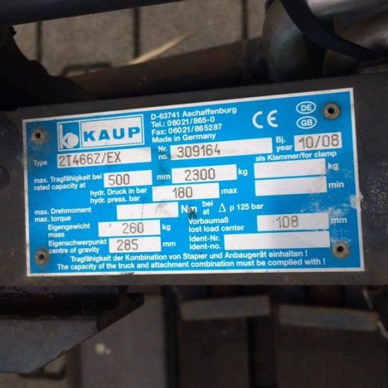 Kaup Fork positioner - Attachment for Material handling equipment: picture 1 Kaup Fork positioner - Attachment for Material handling equipment: picture 1