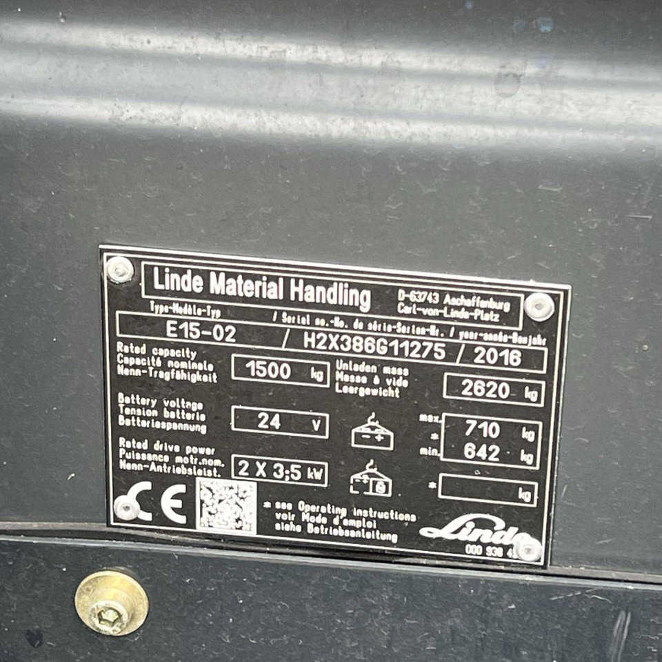 Electric forklift Linde E15 (386-02) EVO: picture 9
