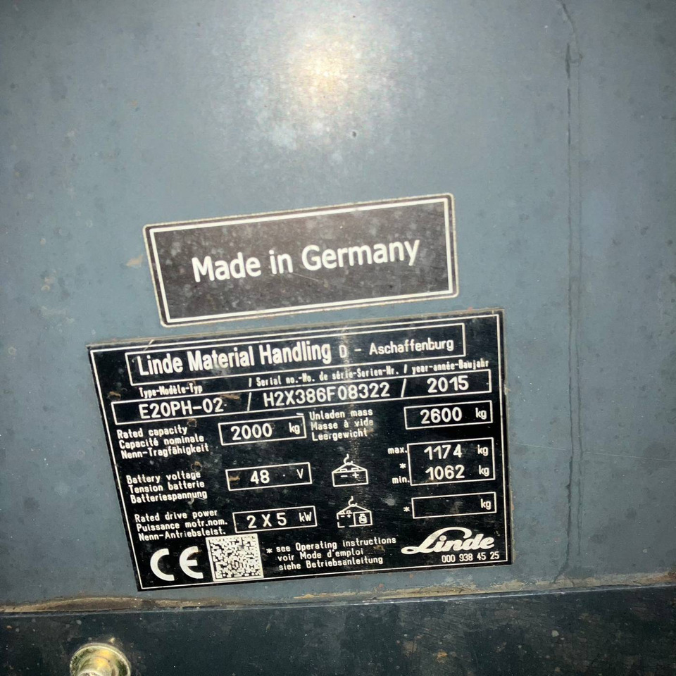 Linde E20PH (386-02) EVO - Electric forklift: picture 4 Linde E20PH (386-02) EVO - Electric forklift: picture 4