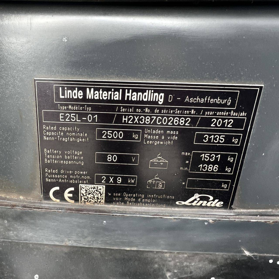 Linde E25L (387) leasing Linde E25L (387): picture 15 Linde E25L (387) leasing Linde E25L (387): picture 15