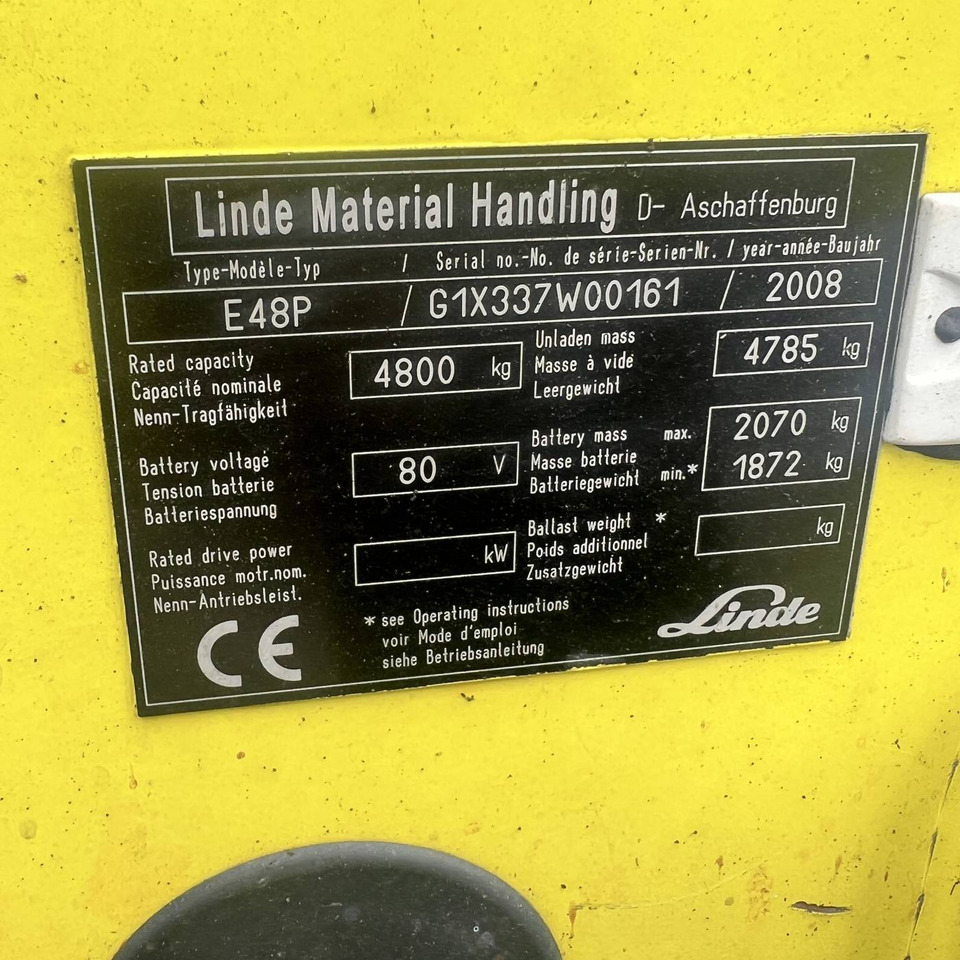 Electric forklift Linde E48P (337): picture 18 Electric forklift Linde E48P (337): picture 18