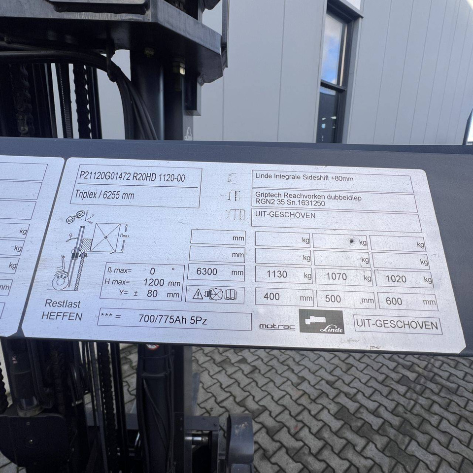 Reach truck Linde R20 HD (1120): picture 17