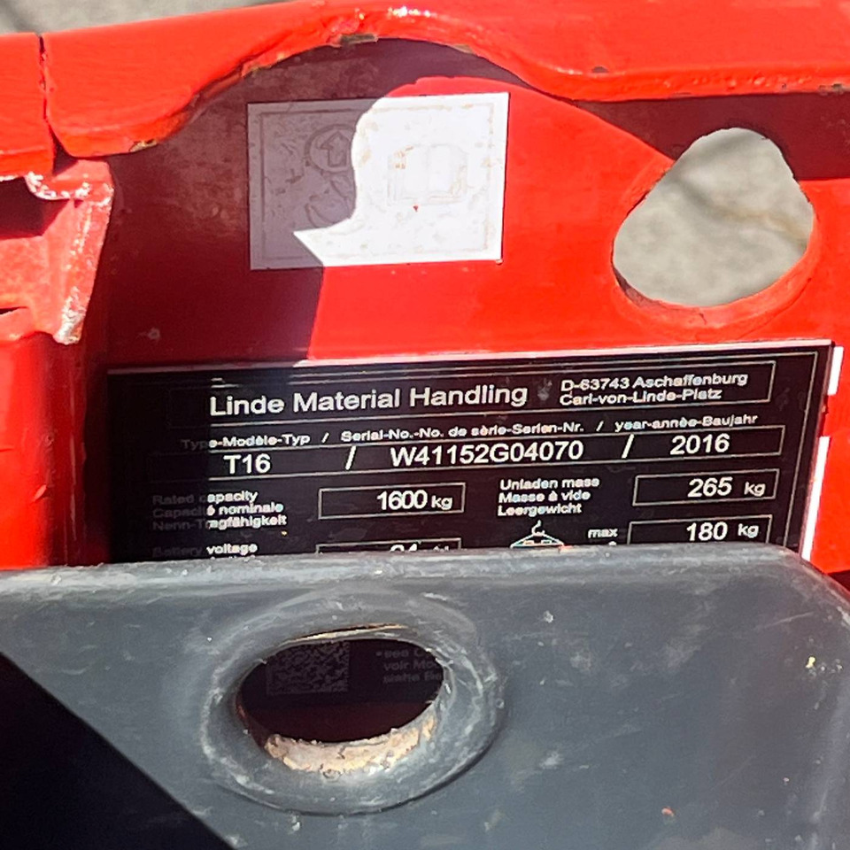 Pallet truck Linde T16 (1152): picture 12