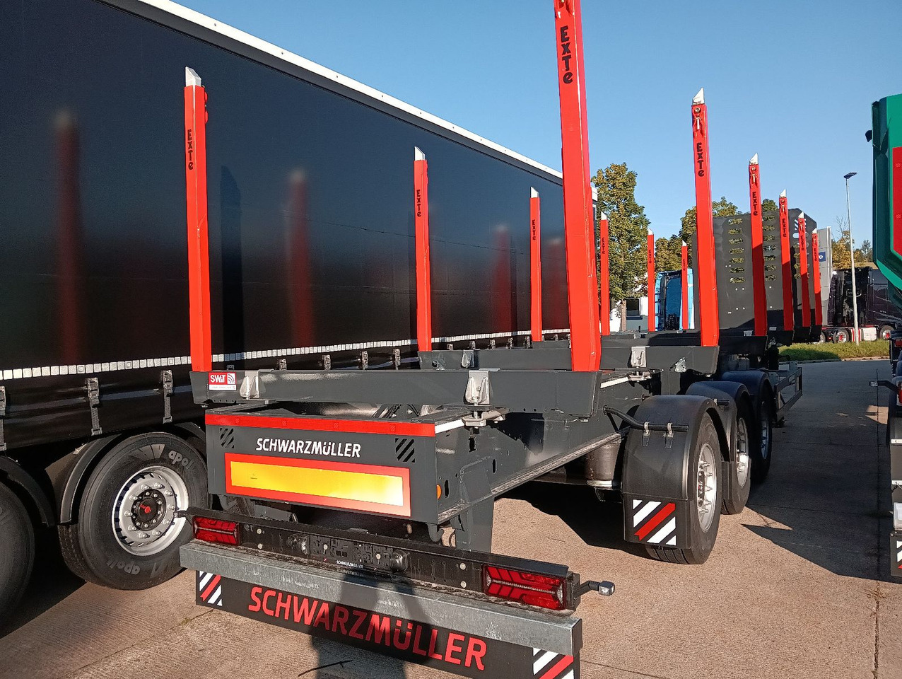 Schwarzmüller 3-A Rungensattel 6xExte144S 5560kg NEU sofort Schwarzmüller 3-A Rungensattel 6xExte144S 5560kg NEU sofort - Log semi-trailer: picture 4 Schwarzmüller 3-A Rungensattel 6xExte144S 5560kg NEU sofort Schwarzmüller 3-A Rungensattel 6xExte144S 5560kg NEU sofort - Log semi-trailer: picture 4