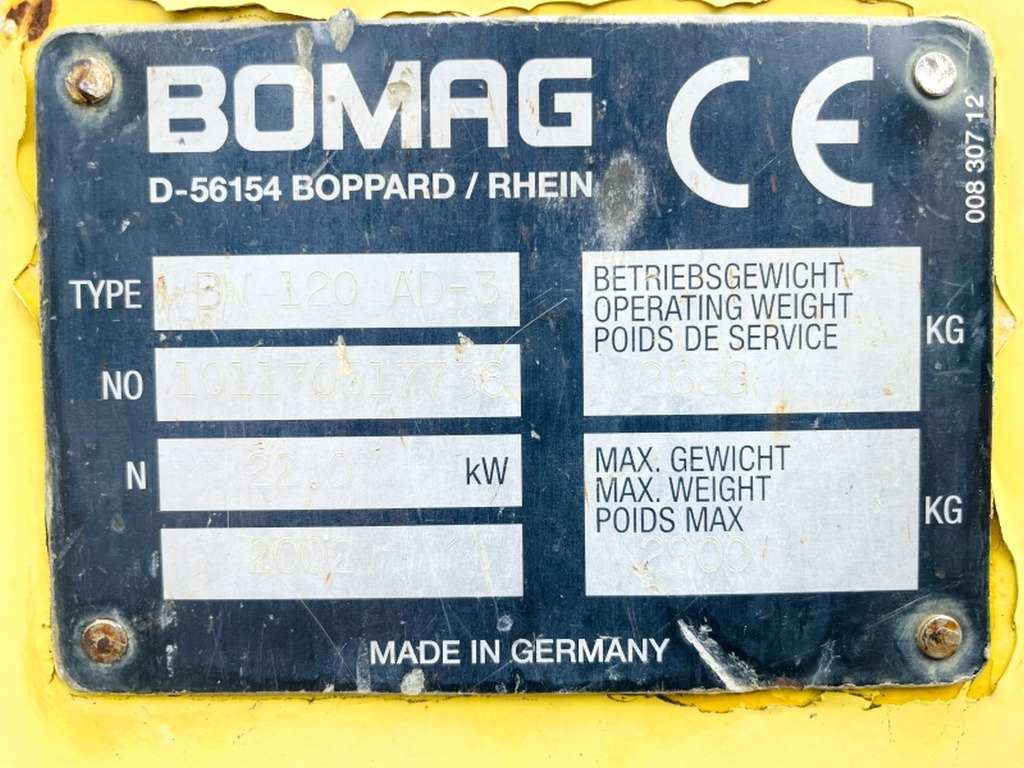 Bomag BW120 AD-3 (4046) - Road roller: picture 3 Bomag BW120 AD-3 (4046) - Road roller: picture 3